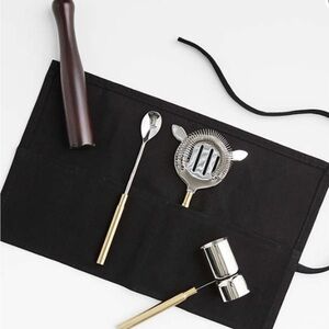 Crate&Barrel Black Bar Tool Set